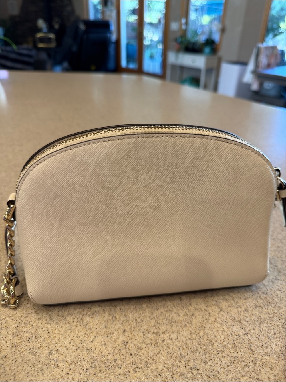 kate spade Cream Saffiano Dome Crossbody with Gold chain - Picture 12 of 14
